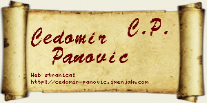 Čedomir Panović vizit kartica